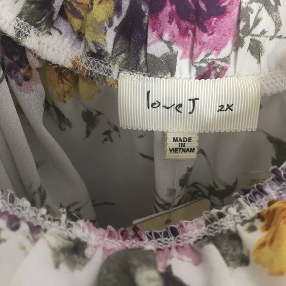 Love J Dress 2X Mini  Ruffle Floral Bell Sleeves Feminine Fairy Romantic Kawaii - Picture 16 of 16